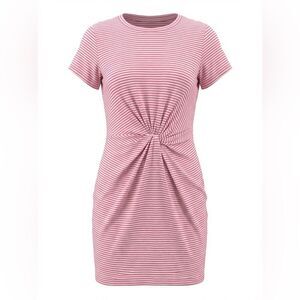 Vineyard Vines women’s Sanjay twist Pink Striped Dress size S